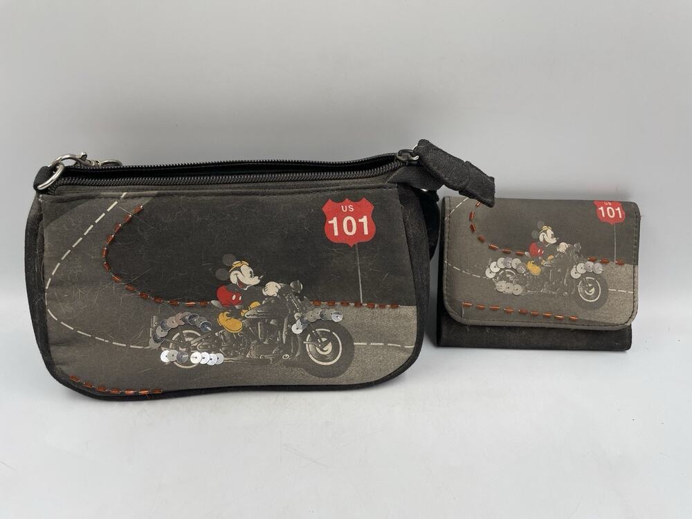 Disney Mickey Mouse Motorcycle US 101 Small Purse & Wallet